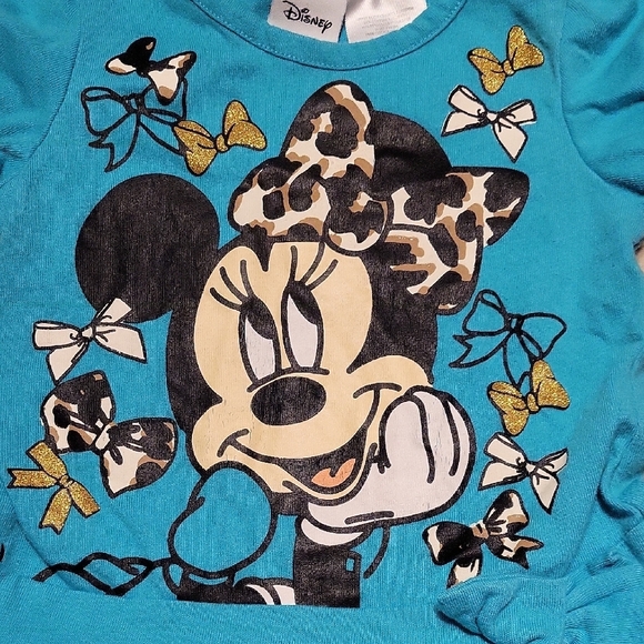 Disney Minnie Mouse Blue and Leopard Dress - Picture 3 of 6
